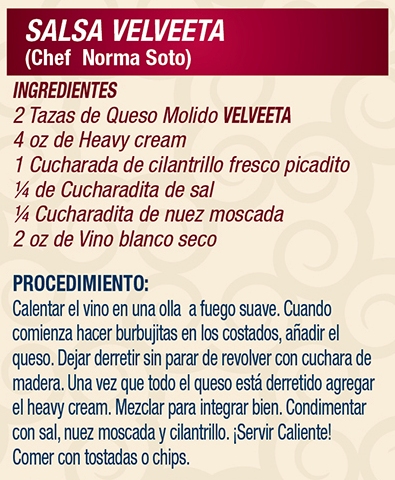 Salsa Velveeta Chef Norma Soto
